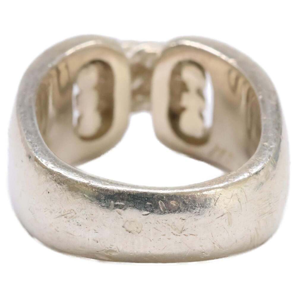 HERMES Hermes Chlorois Ring, Sterling Silver 925 Size 53, Silver, Men's - Picture 3 of 8